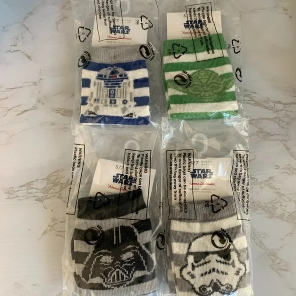 Kids Star Wars Socks - Set of 4 NWT